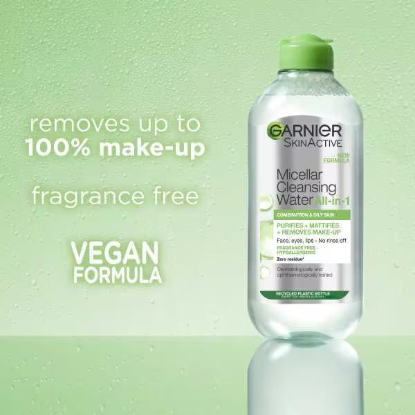Garnier micellar water combination skin 400ml, UK version