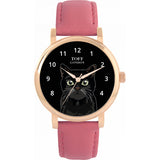 Superdrug Toff London Black Ladies Black Cat Head Watch- Buy online at McGrocer
