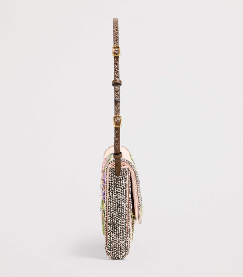 Valentino Garavani small beaded DeVain shoulder bag, imported from the UK