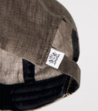 Sunspel linen cap adjustable strap embroidered eyelets, UK version