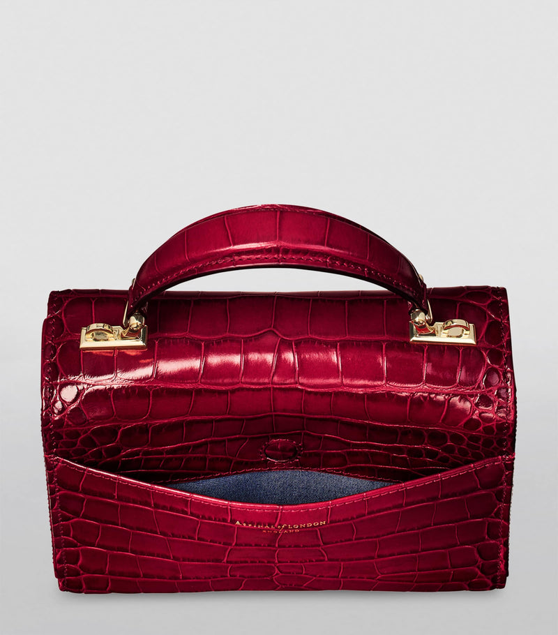Aspinal of London Mayfair midi top-handle bag, imported from the UK