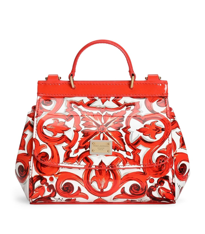 Dolce&Gabbana kids shoulder bag with Majolica motif, UK version