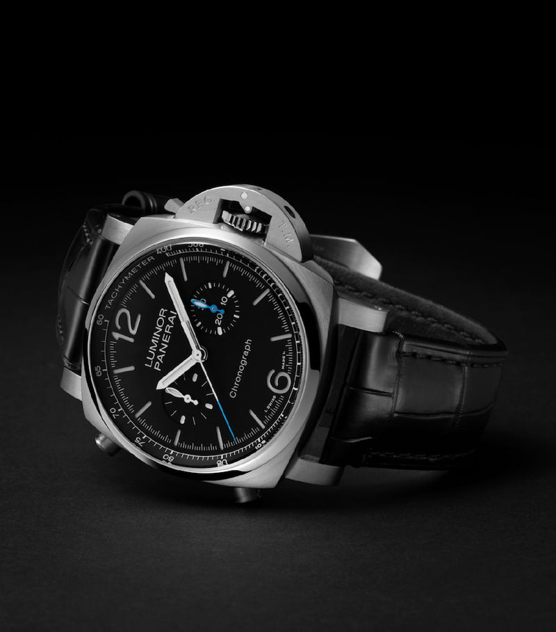 Panerai Luminor Chronograph watch 44mm stainless steel, UK version