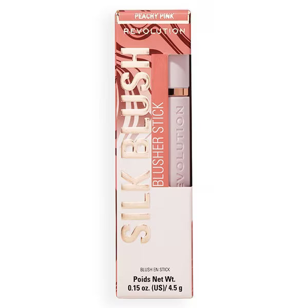 Revolution Skin Silk Marble Blush Stick Peachy Pink, imported from the UK
