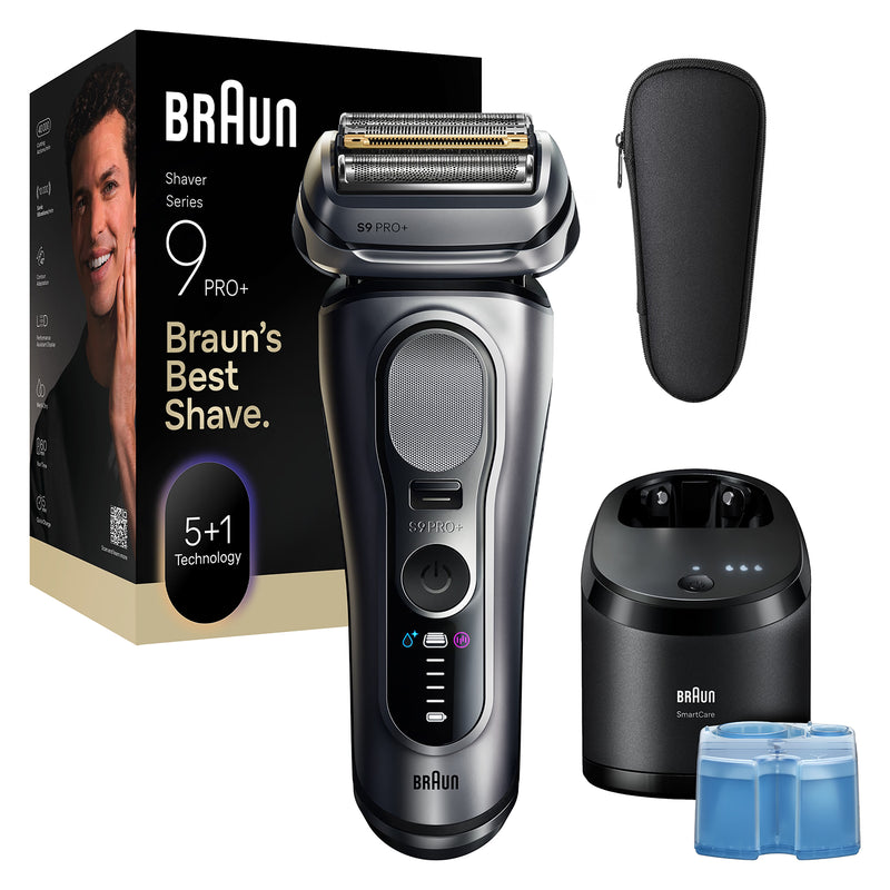 Braun Series 9 PRO+ electric shaver 9667CC Silver (British brand)