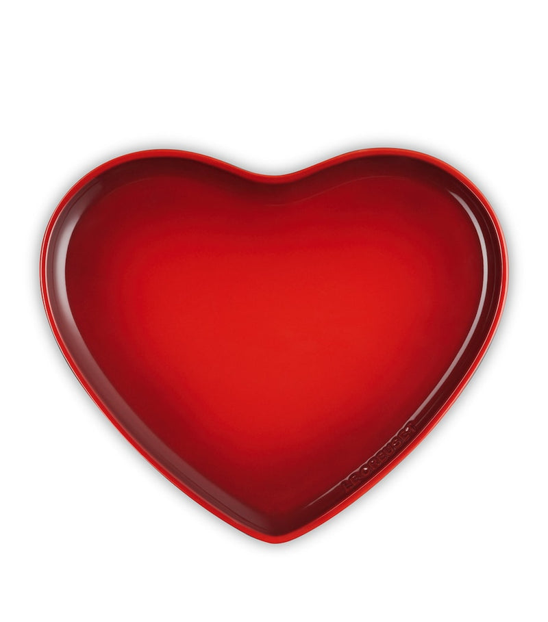 Le Creuset stoneware heart serving plate 32cm, UK version
