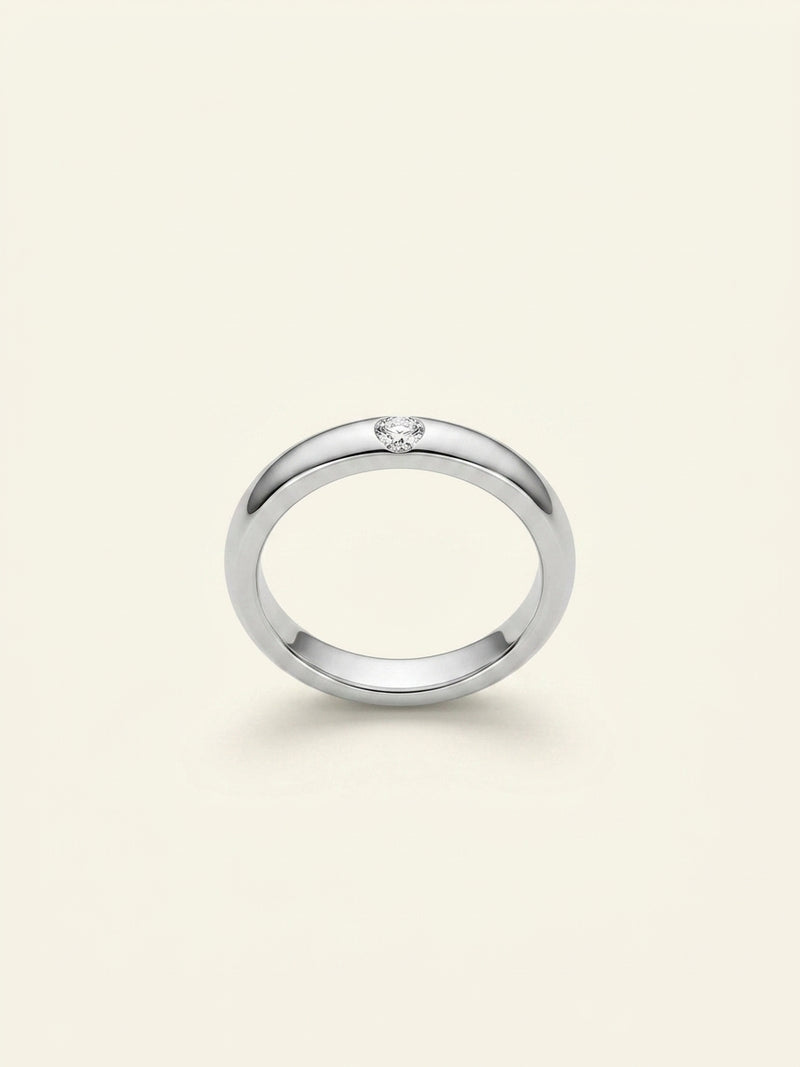 Cartier 1895 platinum wedding band 0.04ct diamond 3.5mm - British product