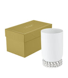 Christofle Babylone porcelain vase 19cm, UK version