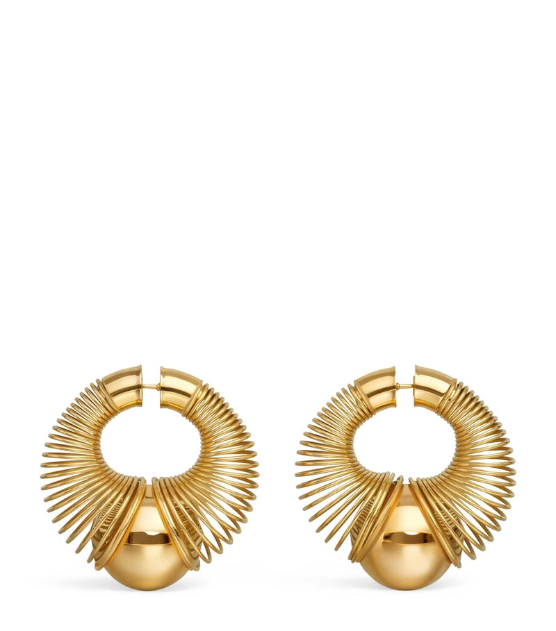 Alaïa gold-tone spiral hoop earrings (British brand)
