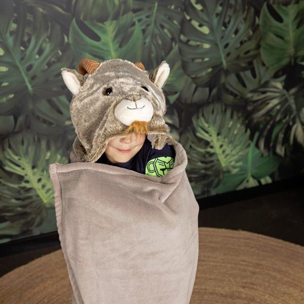 Noxxiez kids goat hooded blanket, imported from the UK