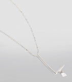 Persée alphabet necklace with floating diamond (British brand)