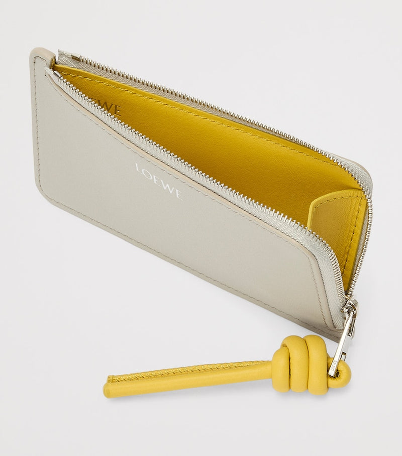 LOEWE Knot card holder calfskin leather compact size, imported from the UK
