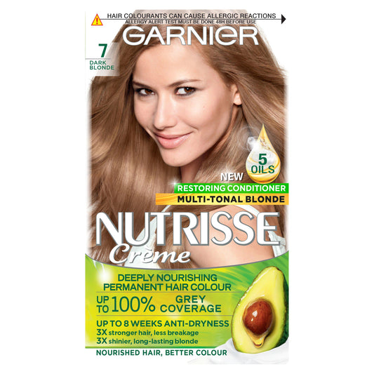Garnier Nutrisse Permanent Hair Dye Dark Blonde 7 Beauty at home Sainsburys   