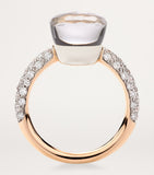 Pomellato Nudo Classic ring rose gold diamond topaz, imported from the UK