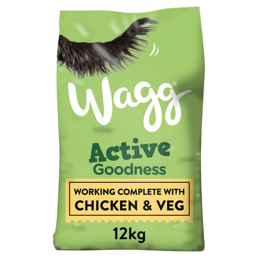 Wagg Active Goodness Complete Adult Working Dry Dog Food Rich in Chicken Dog Food & Accessories ASDA