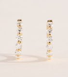Harrods 18kt yellow gold diamond hoop earrings 0.50ctw - British product