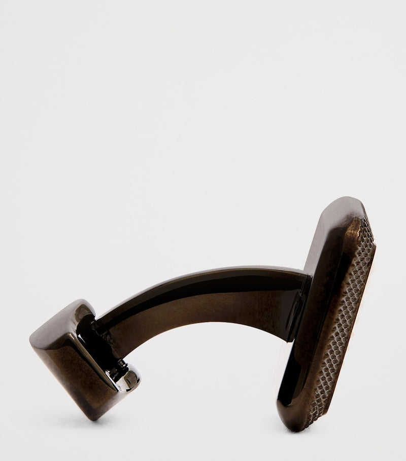 Tateossian Spazio square mother-of-pearl cufflinks - British product