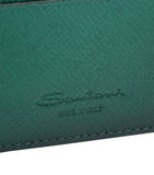 Santoni leather card holder 7x11cm, imported from the UK