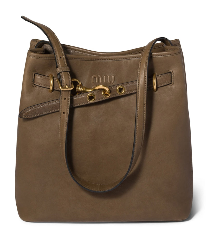Miu Miu Aventure bucket bag nappa leather, imported from the UK