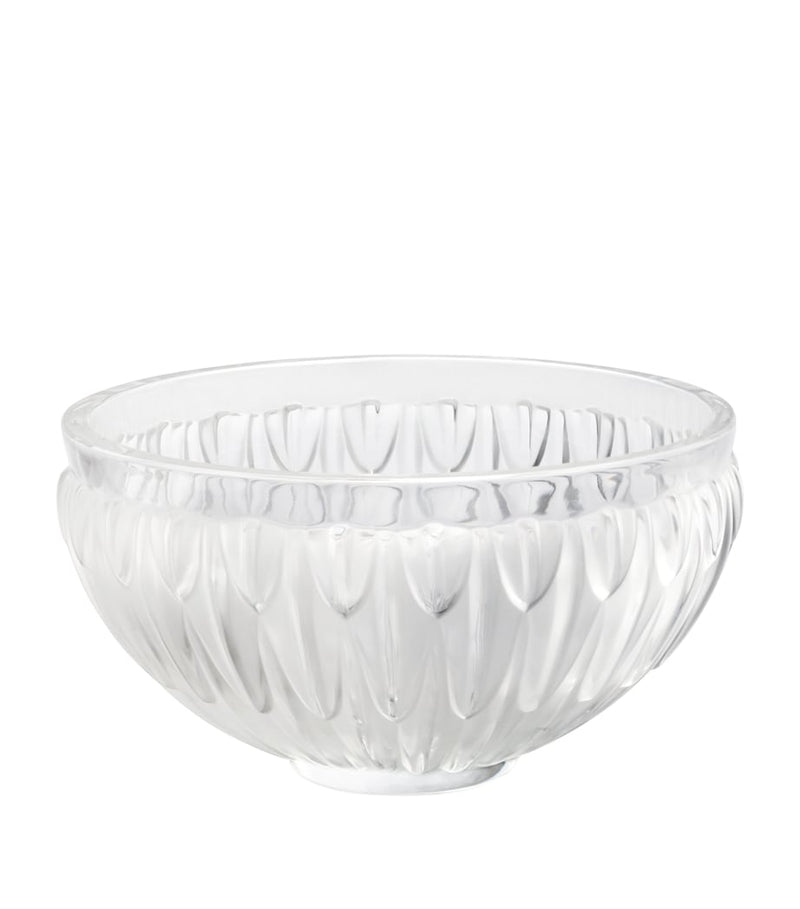 Lalique Crystal Plumes Bowl 20cm, UK version