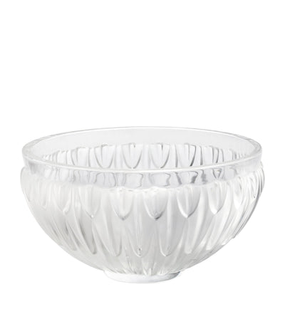 Harrods Lalique Crystal Plumes Serving Bowl 20cm- Buy online at McGrocer