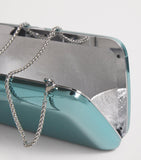 Jeffrey Levinson Finley clutch bag mirrored finish (British brand)