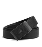 Dunhill grained leather belt with automatic buckle - British brand