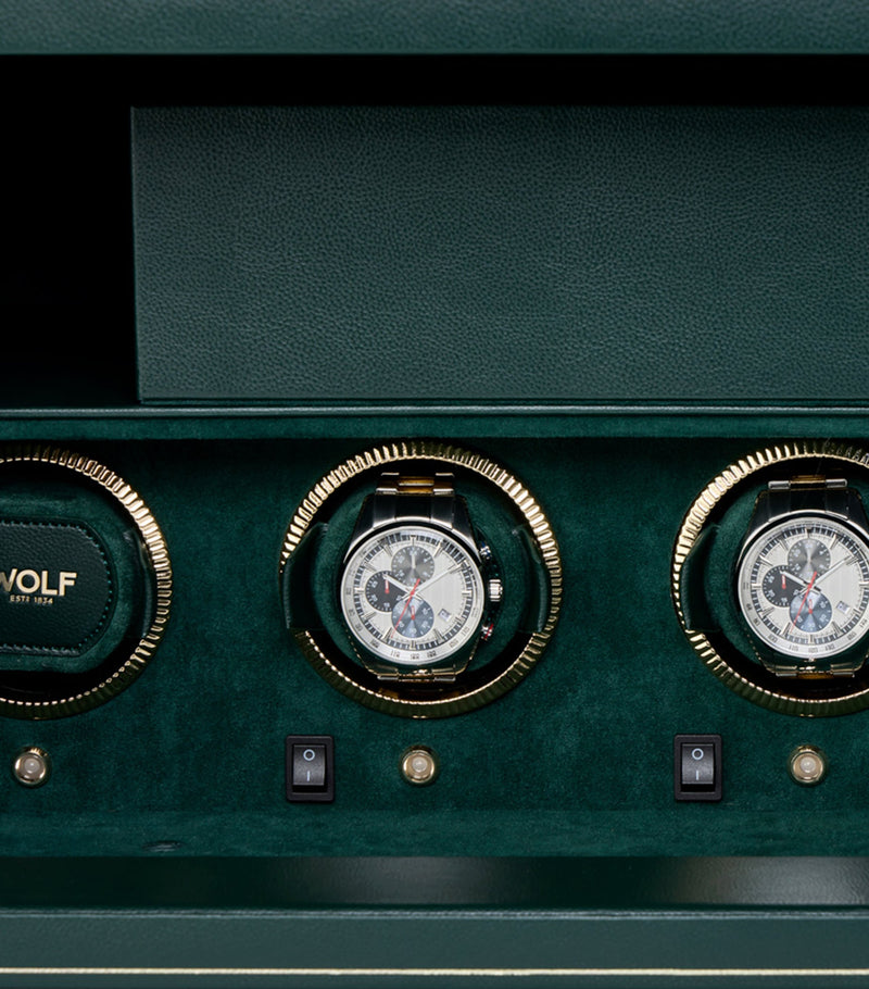 WOLF The Den watch winder safe vegan leather, UK version