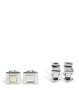 Harrods Tateossian Thompson Mother-Of-Pearl Mosaic Cufflinks and Studs Set- Buy online at McGrocer