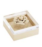 Riviere small quilted floral leather box, imported from the UK