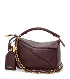 LOEWE Mini Puzzle Top-Handle Bag in smooth lambskin, imported from the UK