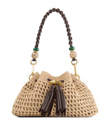 Harrods Jimmy Choo Small Cinch Raffia Shoulder Bag- Buy online at McGrocer