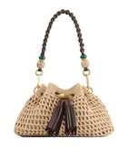 Jimmy Choo Cinch raffia shoulder bag (British brand)