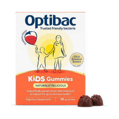 Holland & Barrett Optibac Kids Gummies Strawberry Flavour Digestive Probiotic 30 Gummies- Buy online at McGrocer