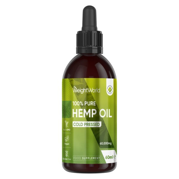 WeightWorld pure cold pressed hemp seed oil 60ml - British product