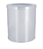 Zodiac cylinder chrome bathroom bin (British brand)