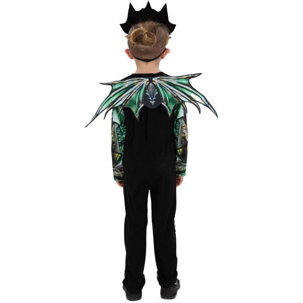 Smiffys Drachenkostüm Overall mit Maske und Flügeln, UK-Version
