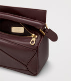 LOEWE Mini Puzzle Top-Handle Bag in smooth lambskin, imported from the UK