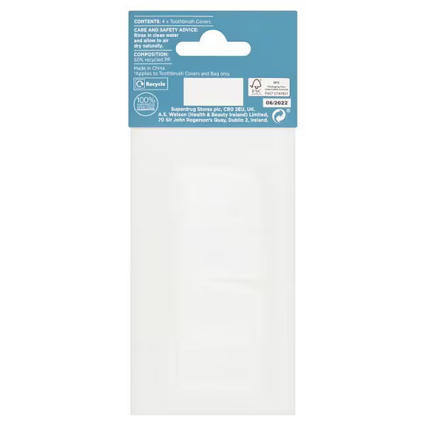 Superdrug toothbrush covers 4 pack (British brand)