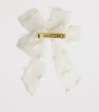 Bonpoint Floral Bow Hair Clip in cotton - British product