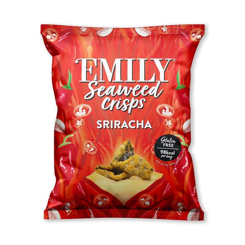 Emily sriracha seaweed crisps 18g (British brand)