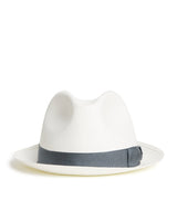 Harrods Borsalino Small Straw Trilby Hat- Buy online at McGrocer