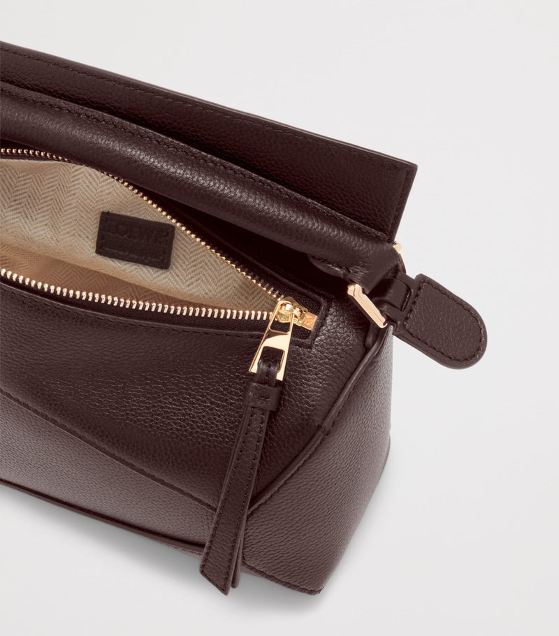 LOEWE mini leather puzzle top-handle bag, imported from the UK