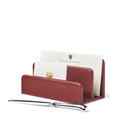 Harrods Aspinal Of London Leather Letter Rack Desk Organizer- Buy online at McGrocer