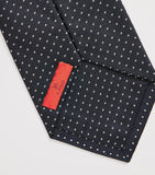 Isaia silk polka-dot jacquard tie 8.5cm, imported from the UK