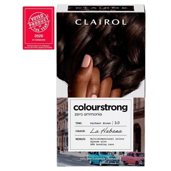 Clairol 3.0 Darkest Brown Permanent Hair Dye - British product