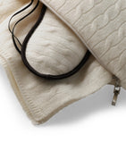 Ralph Lauren Home cashmere cable-knit travel set with throw and accessories, imported from the UK