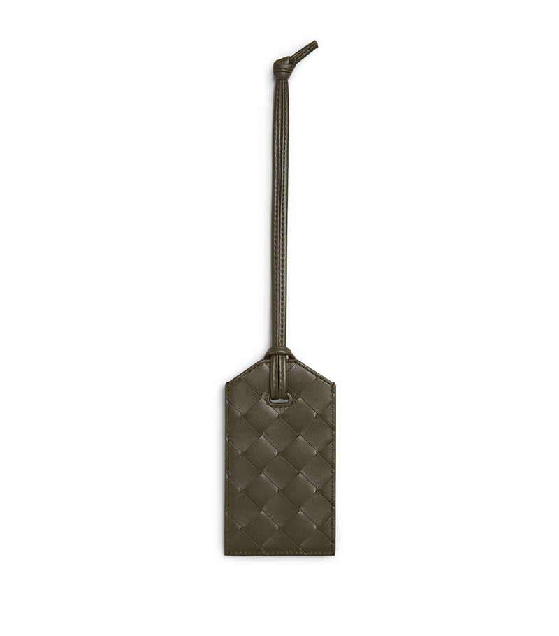 Bottega Veneta Intrecciato leather luggage tag - British product