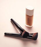 Flawless Foundation Brush with Densely Packed Bristles and Domed Tear-Drop Shape