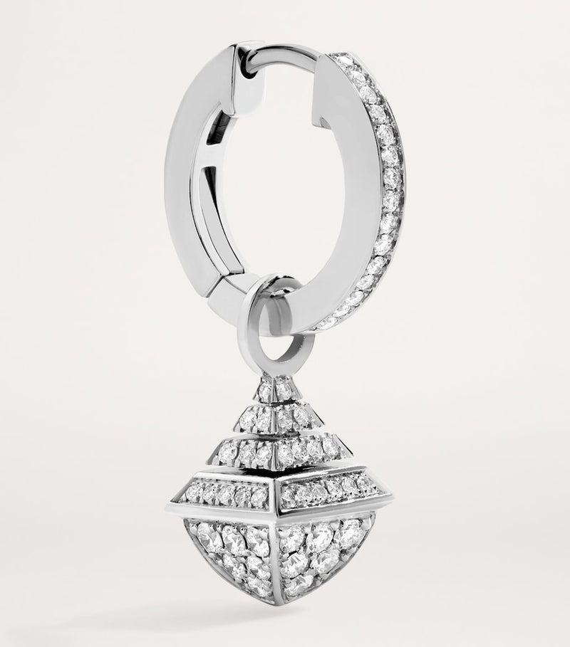 Marli New York white gold and diamond drop earrings (British brand)